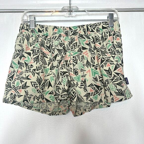 Patagonia Women's 2.5" Barely Baggies Geometric Print Shorts Size Medium - Picture 1 of 6
